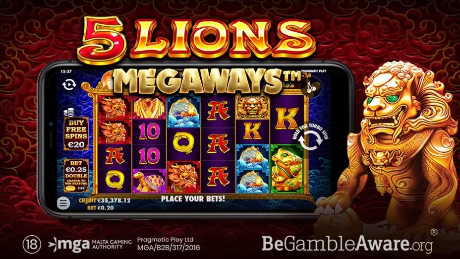 เกมสล็อต 5 Lions Megaways