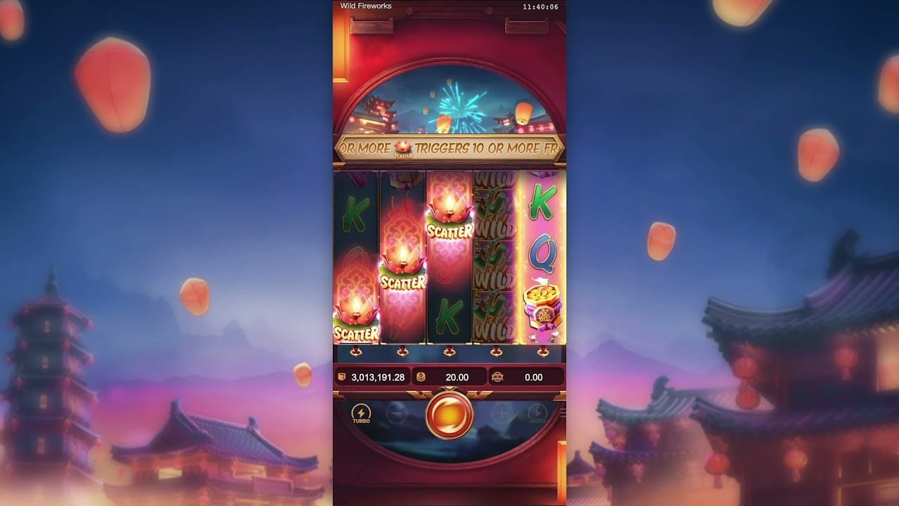 เกมสล็อต Wild Fireworks ดอกไม่ไฟไวลด์